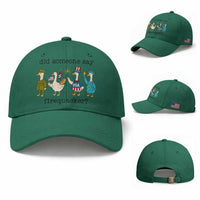 Funny Duck 4th Of July Baseball Cap Did Someone Say Firequacker