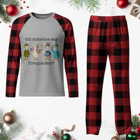 Funny Duck 4th Of July Plaid Pajama Set Did Someone Say Firequacker