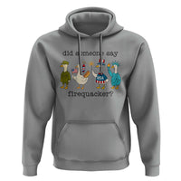 Funny Duck 4th Of July Hoodie Did Someone Say Firequacker