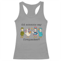 Funny Duck 4th Of July Racerback Tank Top Did Someone Say Firequacker
