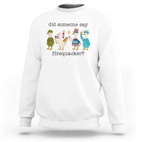 Funny Duck 4th Of July Sweatshirt Did Someone Say Firequacker