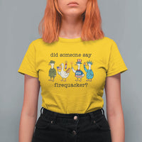Funny Duck 4th Of July T Shirt For Women Did Someone Say Firequacker