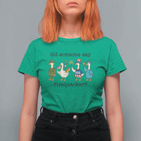 Funny Duck 4th Of July T Shirt For Women Did Someone Say Firequacker