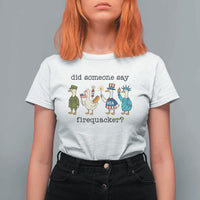 Funny Duck 4th Of July T Shirt For Women Did Someone Say Firequacker