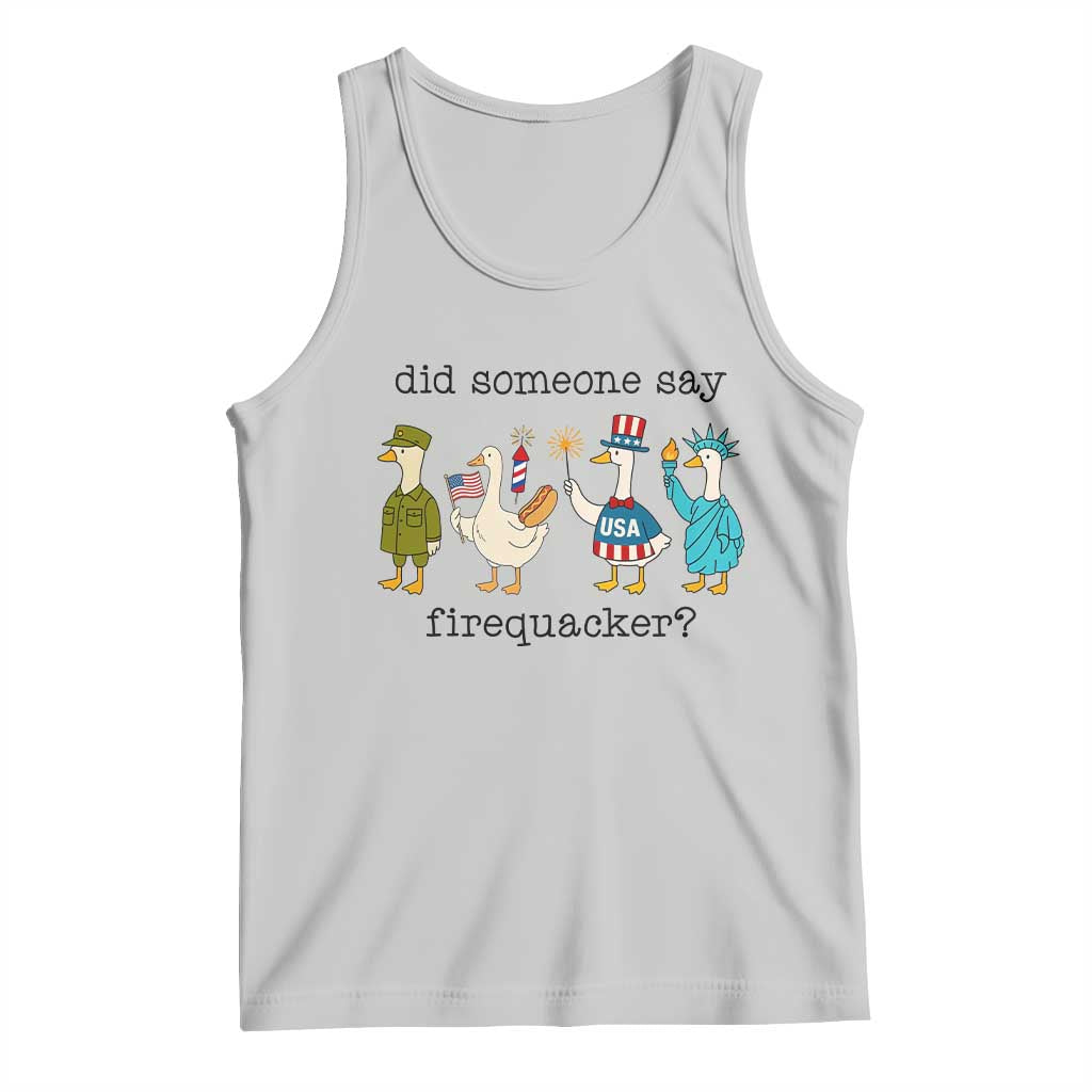 Funny Duck 4th Of July Tank Top Did Someone Say Firequacker
