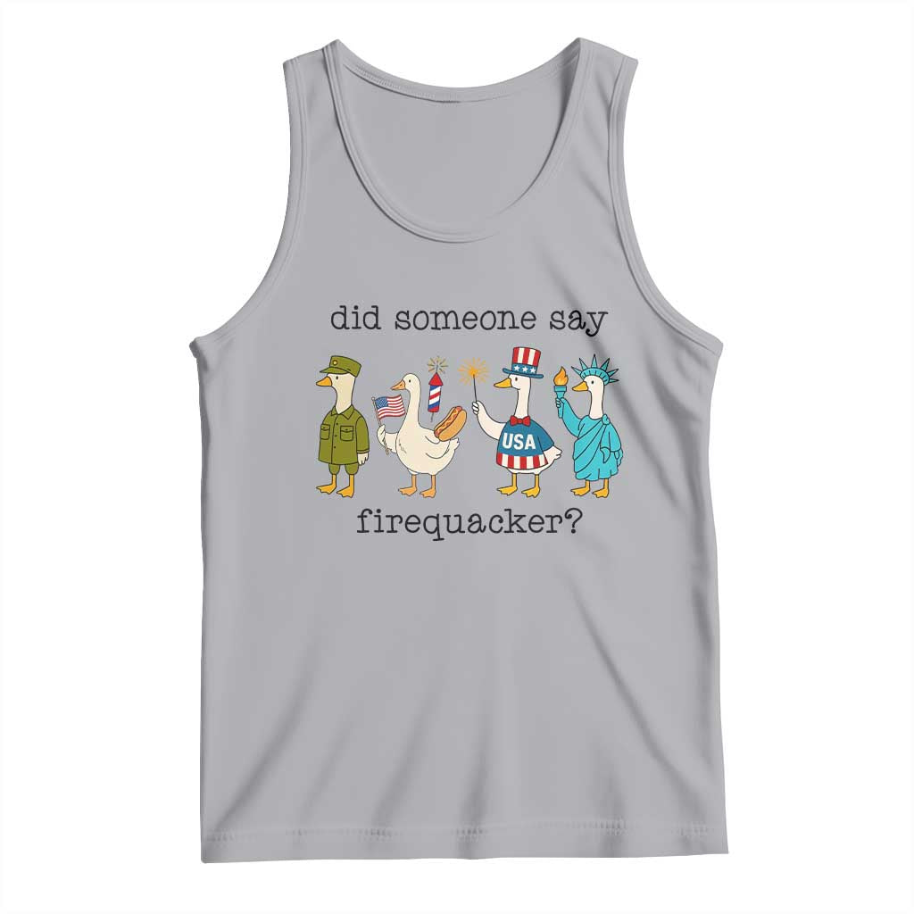 Funny Duck 4th Of July Tank Top Did Someone Say Firequacker