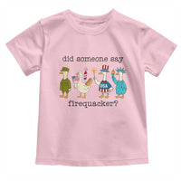 Funny Duck 4th Of July Toddler T Shirt Did Someone Say Firequacker