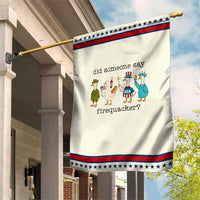 Funny Duck 4th Of July Patriotic Garden Flag Did Someone Say Firequacker