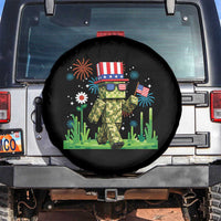 4th Of July Gamer Spare Tire Cover Pixel Art US Flag Gaming