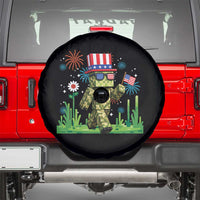 4th Of July Gamer Spare Tire Cover Pixel Art US Flag Gaming