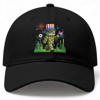 4th Of July Gamer Baseball Cap Pixel Art US Flag Gaming