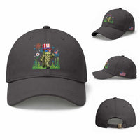 4th Of July Gamer Baseball Cap Pixel Art US Flag Gaming