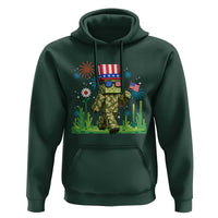 4th Of July Gamer Hoodie Pixel Art US Flag Gaming