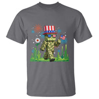 4th Of July Gamer T Shirt Pixel Art US Flag Gaming