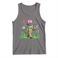 4th Of July Gamer Tank Top Pixel Art US Flag Gaming