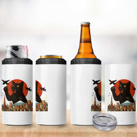 Catzilla 4 in 1 Can Cooler Tumbler Funny Giant Cat Monster Roaring Tokyo Japan