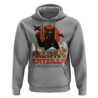 Catzilla Hoodie Funny Giant Cat Monster Roaring Tokyo Japan - Wonder Print Shop