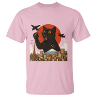 Catzilla T Shirt Funny Giant Cat Monster Roaring Tokyo Japan - Wonder Print Shop