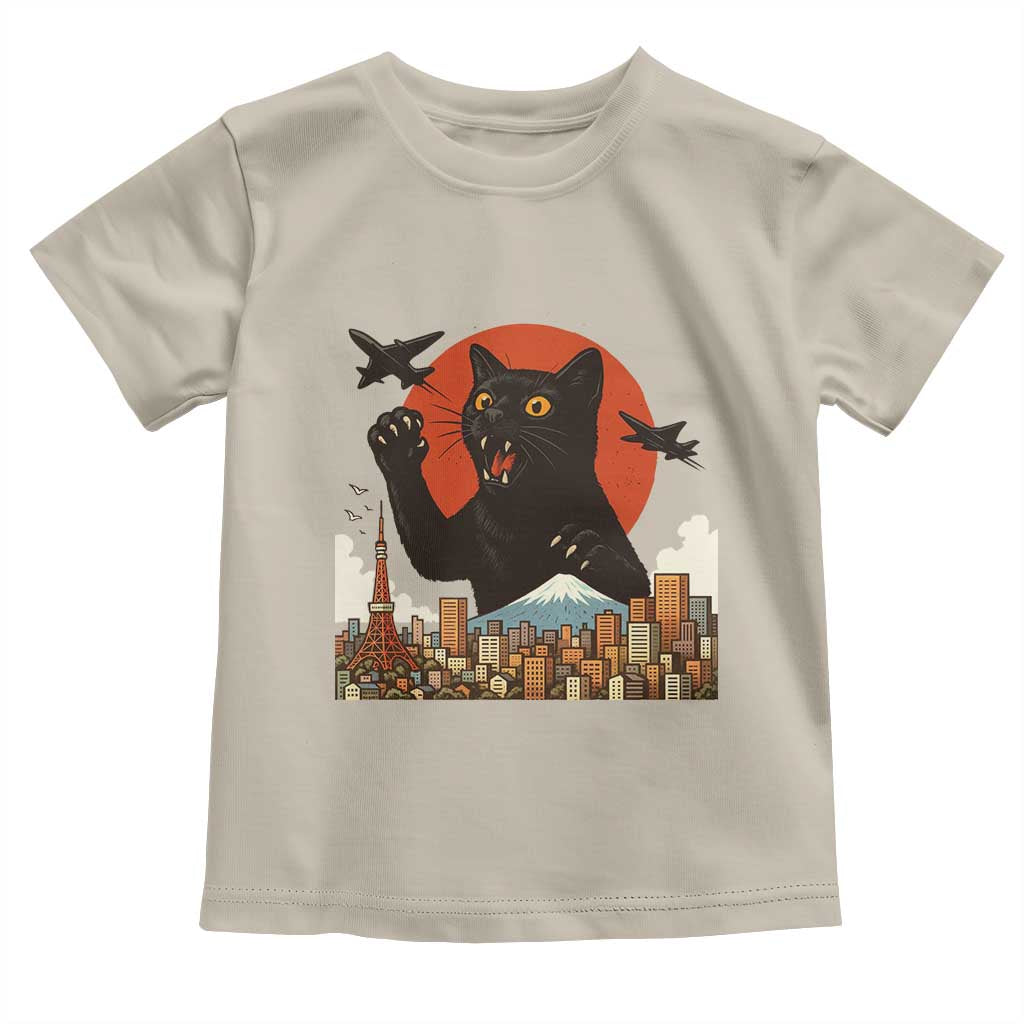 Catzilla Toddler T Shirt Funny Giant Cat Monster Roaring Tokyo Japan - Wonder Print Shop