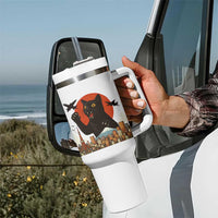 Catzilla Tumbler With Handle Funny Giant Cat Monster Roaring Tokyo Japan