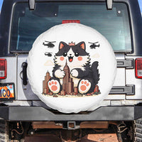 Cute Catzilla Spare Tire Cover The Ruler Of All Cute And Destructive Funny - Wonder Print Shop