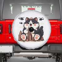 Cute Catzilla Spare Tire Cover The Ruler Of All Cute And Destructive Funny - Wonder Print Shop