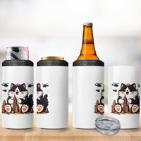 Cute Catzilla 4 in 1 Can Cooler Tumbler The Ruler Of All Cute And Destructive Funny