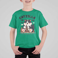 Cute Catzilla T Shirt For Kid The Ruler Of All Cute And Destructive Funny - Wonder Print Shop