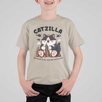 Cute Catzilla T Shirt For Kid The Ruler Of All Cute And Destructive Funny - Wonder Print Shop