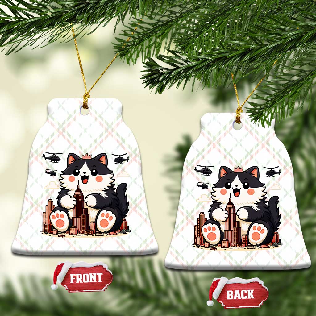 Cute Catzilla Ceramic Ornament The Ruler Of All Cute And Destructive Funny - Wonder Print Shop