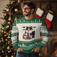 Cute Catzilla Ugly Christmas Sweater The Ruler Of All Cute And Destructive Funny - Wonder Print Shop