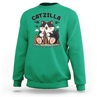 Cute Catzilla Sweatshirt The Ruler Of All Cute And Destructive Funny - Wonder Print Shop