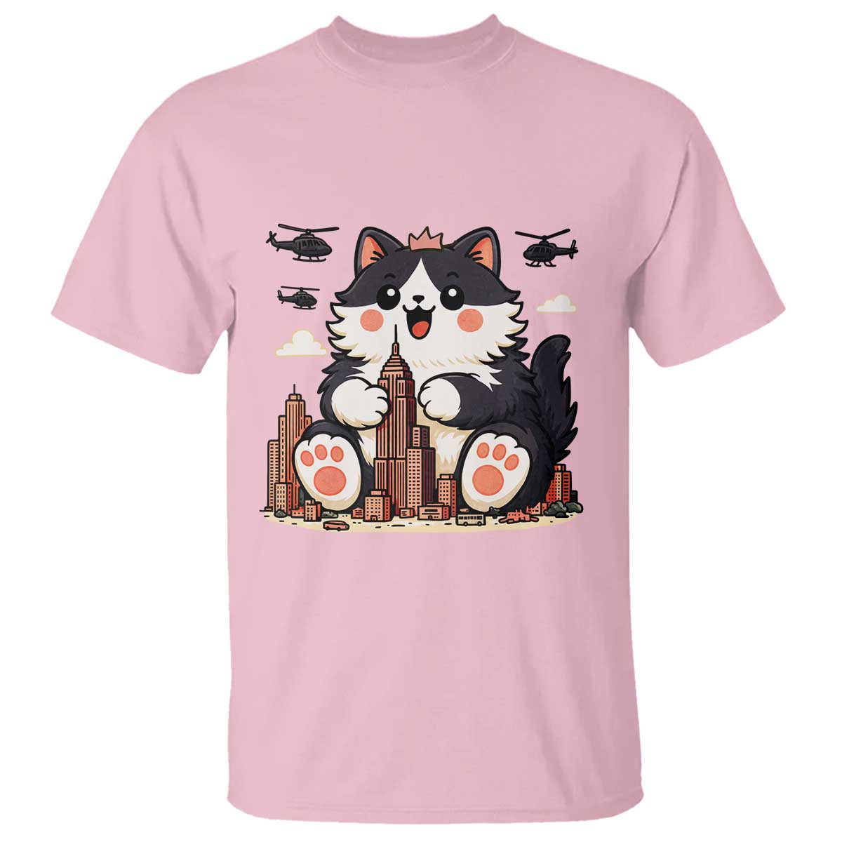 Cute Catzilla T Shirt The Ruler Of All Cute And Destructive Funny - Wonder Print Shop