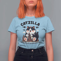 Cute Catzilla T Shirt For Women The Ruler Of All Cute And Destructive Funny - Wonder Print Shop