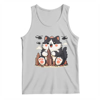 Cute Catzilla Tank Top The Ruler Of All Cute And Destructive Funny - Wonder Print Shop