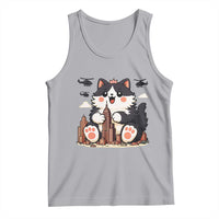Cute Catzilla Tank Top The Ruler Of All Cute And Destructive Funny - Wonder Print Shop