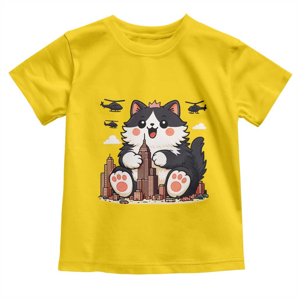 Cute Catzilla Toddler T Shirt The Ruler Of All Cute And Destructive Funny - Wonder Print Shop