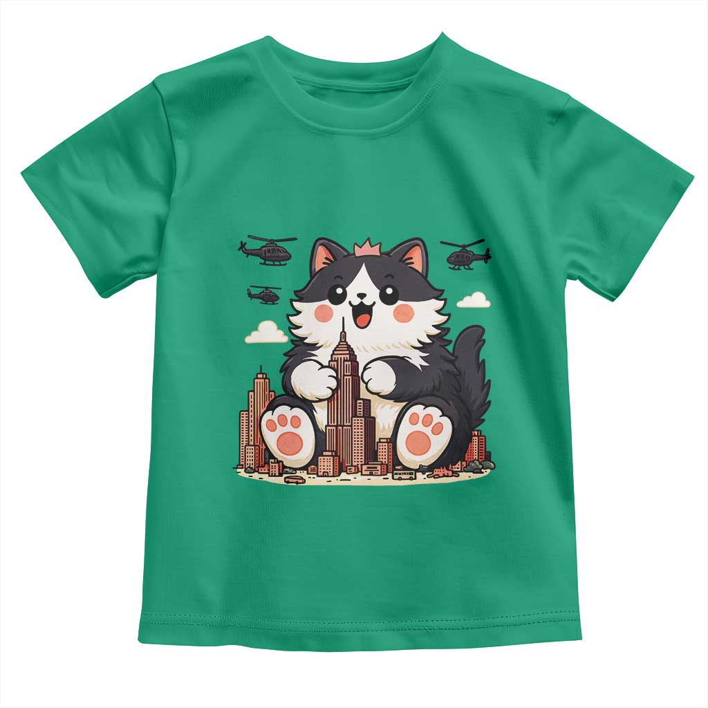 Cute Catzilla Toddler T Shirt The Ruler Of All Cute And Destructive Funny - Wonder Print Shop