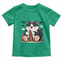 Cute Catzilla Toddler T Shirt The Ruler Of All Cute And Destructive Funny - Wonder Print Shop