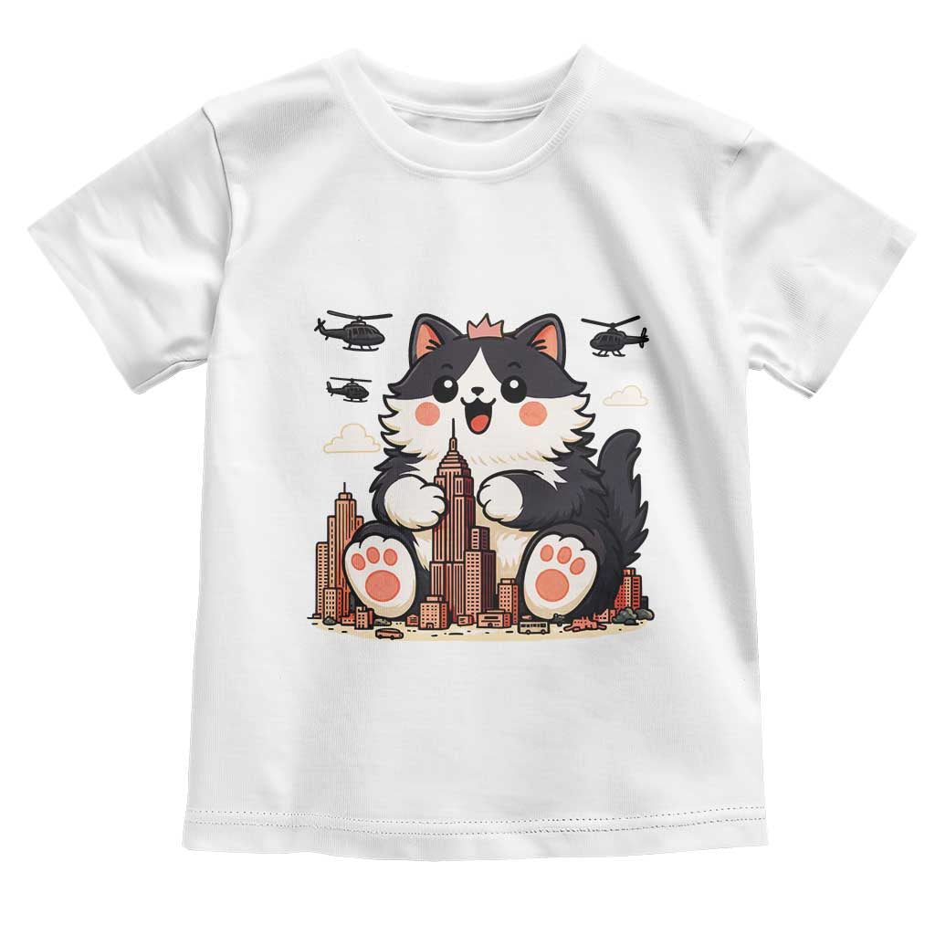 Cute Catzilla Toddler T Shirt The Ruler Of All Cute And Destructive Funny - Wonder Print Shop