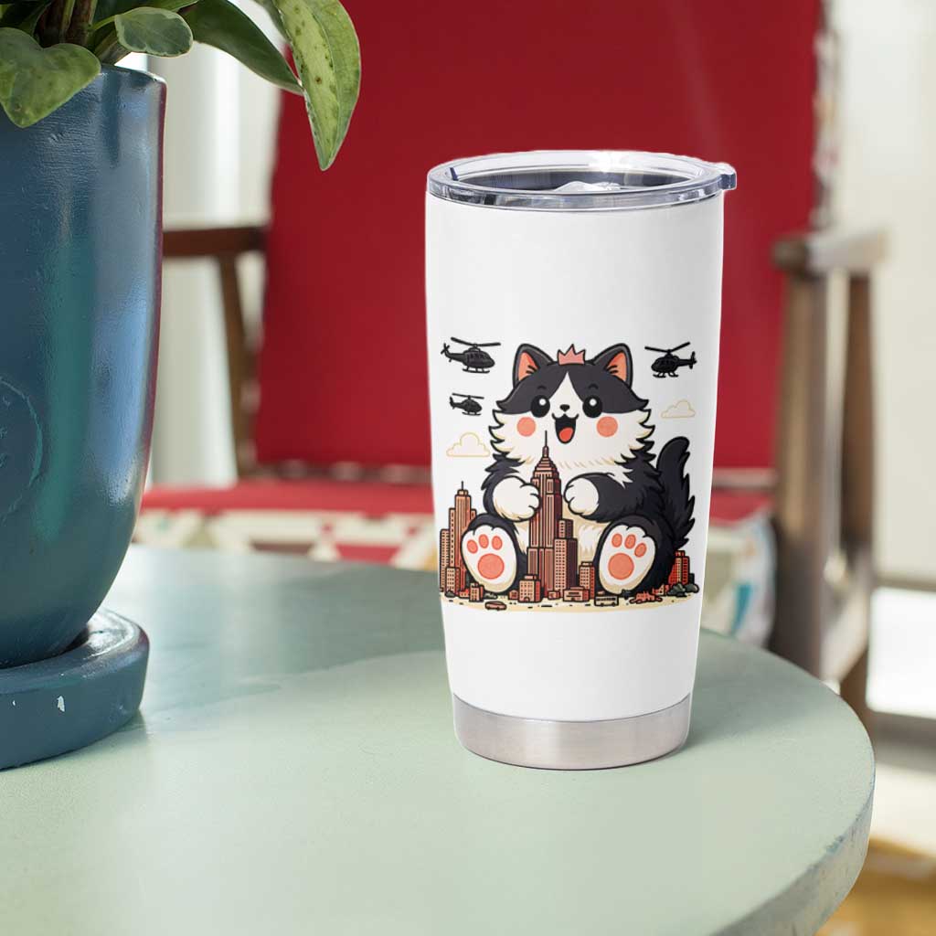 Cute Catzilla Tumbler Cup The Ruler Of All Cute And Destructive Funny