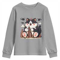 Cute Catzilla Youth Sweatshirt The Ruler Of All Cute And Destructive Funny - Wonder Print Shop