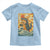 Catzilla Toddler T Shirt Kawaii Cat Monster Japanese Sun Wave Art - Wonder Print Shop
