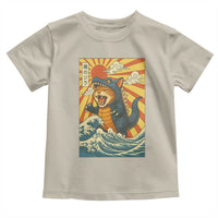 Catzilla Toddler T Shirt Kawaii Cat Monster Japanese Sun Wave Art - Wonder Print Shop