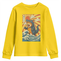 Catzilla Youth Sweatshirt Kawaii Cat Monster Japanese Sun Wave Art - Wonder Print Shop