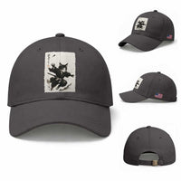 Samurai Cat Baseball Cap Japanese Sumie Cat Warrior Art