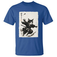 Samurai Cat T Shirt Japanese Sumie Cat Warrior Art - Wonder Print Shop