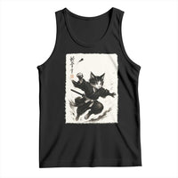 Samurai Cat Tank Top Japanese Sumie Cat Warrior Art - Wonder Print Shop