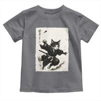 Samurai Cat Toddler T Shirt Japanese Sumie Cat Warrior Art - Wonder Print Shop