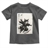 Samurai Cat Toddler T Shirt Japanese Sumie Cat Warrior Art - Wonder Print Shop